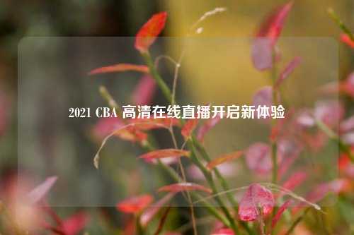 2021 CBA 高清在线直播开启新体验