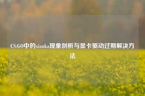 CS:GO中的xianka现象剖析与显卡驱动过期解决方法