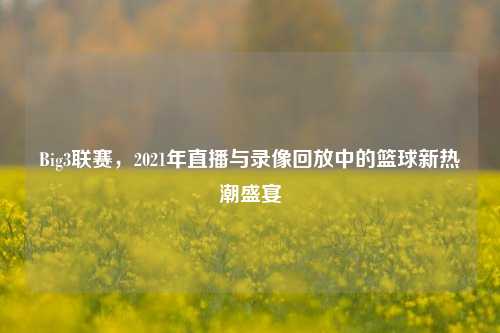 Big3联赛，2021年直播与录像回放中的篮球新热潮盛宴