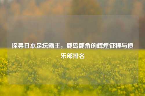 探寻日本足坛霸主,鹿岛鹿角的辉煌征程与俱乐部排名