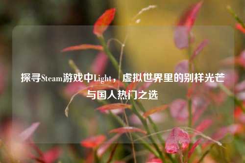 探寻Steam游戏中Light,虚拟世界里的别样光芒与国人热门之选