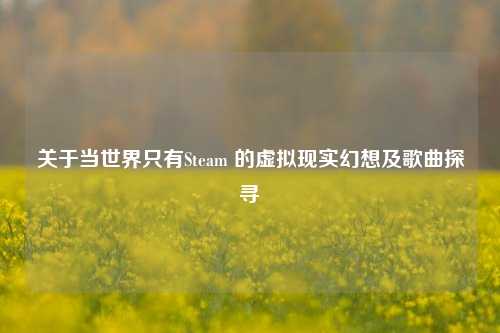 关于当世界只有Steam 的虚拟现实幻想及歌曲探寻