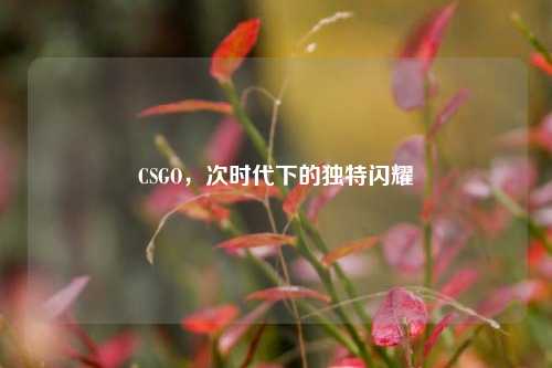 CSGO，次时代下的独特闪耀