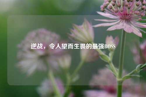 逆战,令人望而生畏的最强BOSS