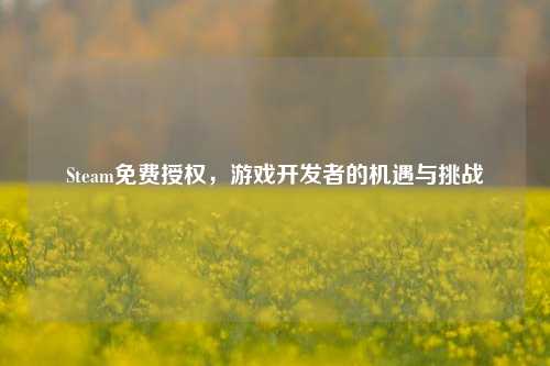 Steam免费授权,游戏开发者的机遇与挑战