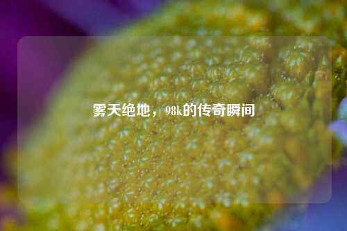 雾天绝地，98k的传奇瞬间