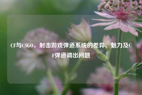 CF与CSGO，射击游戏弹道系统的差异、魅力及CF弹道调出问题