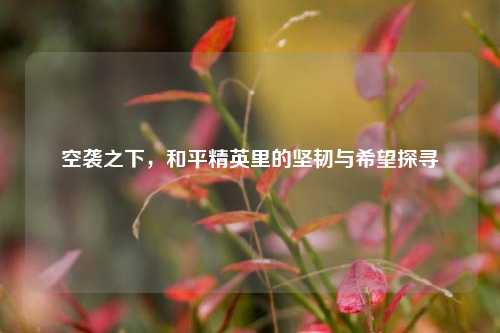 空袭之下，和平精英里的坚韧与希望探寻