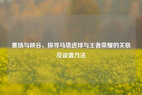 赛场与峡谷，探寻马塔进球与王者荣耀的关联及设置方法