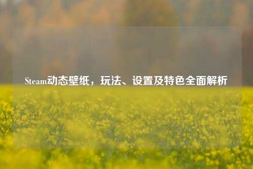 Steam动态壁纸,玩法、设置及特色全面解析