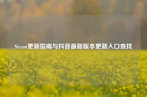 Steam更新指南与抖音最新版本更新入口查找