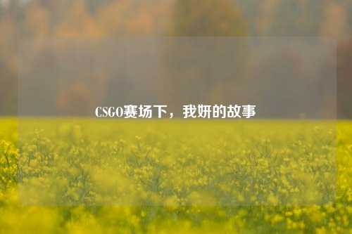 CSGO赛场下,我妍的故事