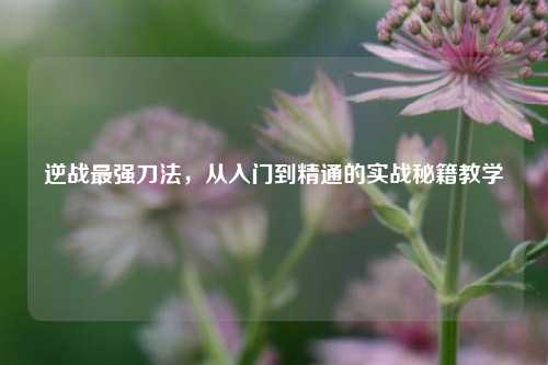 逆战最强刀法,从入门到精通的实战秘籍教学