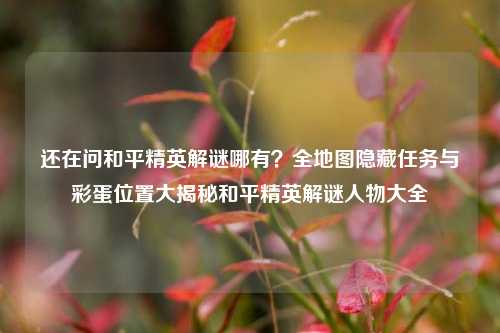 还在问和平精英解谜哪有？全地图隐藏任务与彩蛋位置大揭秘和平精英解谜人物大全
