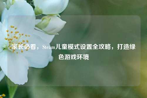 家长必看，Steam儿童模式设置全攻略，打造绿色游戏环境