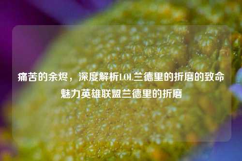 痛苦的余烬，深度解析LOL兰德里的折磨的致命魅力英雄联盟兰德里的折磨