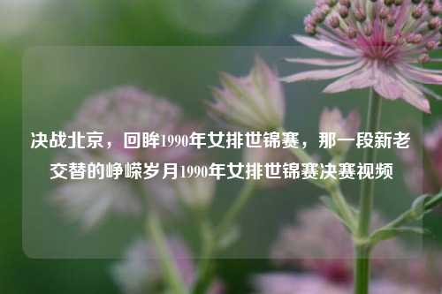 决战北京,回眸1990年女排世锦赛,那一段新老交替的峥嵘岁月1990年女排世锦赛决赛视频
