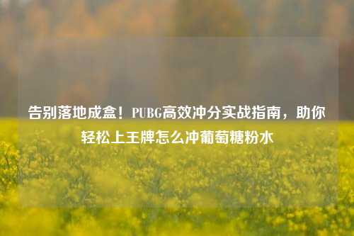 告别落地成盒！PUBG高效冲分实战指南，助你轻松上王牌怎么冲葡萄糖粉水