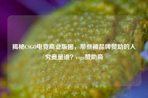 揭秘CSGO电竞商业版图，那些被品牌赞助的人究竟是谁？csgo赞助商