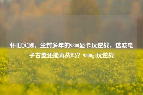 怀旧实测，尘封多年的9800显卡玩逆战，这波电子古董还能再战吗？9800gt玩逆战