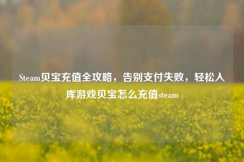 Steam贝宝充值全攻略，告别支付失败，轻松入库游戏贝宝怎么充值steam