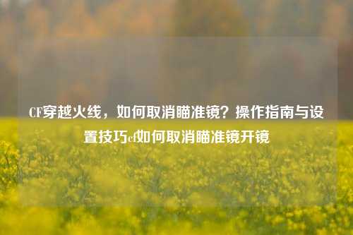 CF穿越火线，如何取消瞄准镜？操作指南与设置技巧cf如何取消瞄准镜开镜
