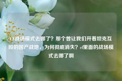 CF战场模式去哪了？那个曾让我们开着坦克互殴的国产战地，为何彻底消失？cf里面的战场模式去哪了啊