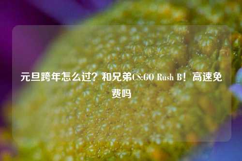元旦跨年怎么过？和兄弟CS:GO Rush B！高速免费吗
