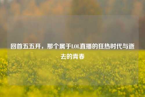 回首五五开，那个属于LOL直播的狂热时代与逝去的青春