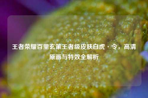 王者荣耀百里玄策王者级皮肤白虎·令，高清原画与特效全解析