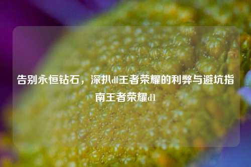 告别永恒钻石，深扒dl王者荣耀的利弊与避坑指南王者荣耀d1
