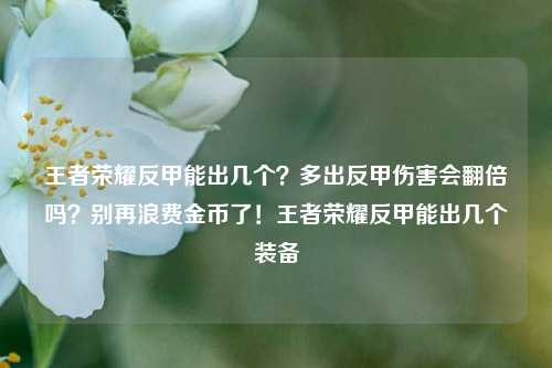 王者荣耀反甲能出几个？多出反甲伤害会翻倍吗？别再浪费金币了！王者荣耀反甲能出几个装备