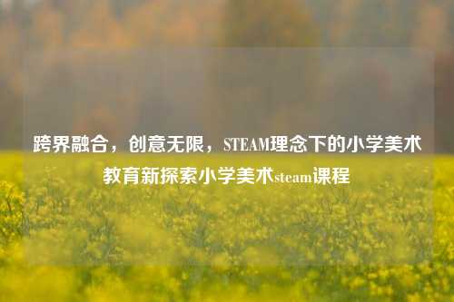 跨界融合，创意无限，STEAM理念下的小学美术教育新探索小学美术steam课程