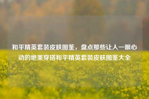 和平精英套装皮肤图鉴，盘点那些让人一眼心动的绝美穿搭和平精英套装皮肤图鉴大全