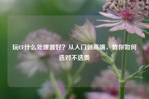 玩CF什么处理器好？从入门到高端，教你如何选对不选贵