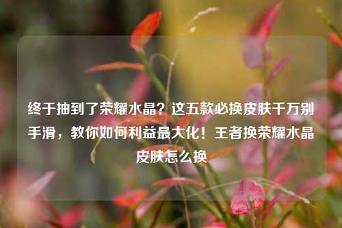 终于抽到了荣耀水晶？这五款必换皮肤千万别手滑，教你如何利益最大化！王者换荣耀水晶皮肤怎么换