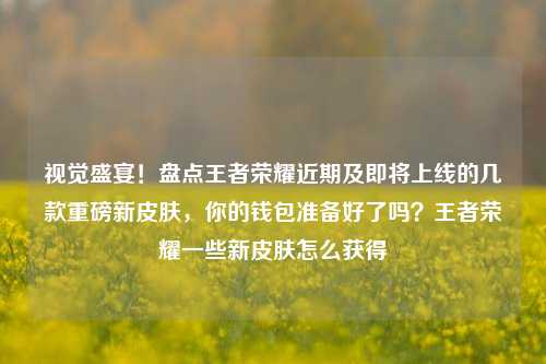 视觉盛宴!盘点王者荣耀近期及即将上线的几款重磅新皮肤,你的钱包准备好了吗?王者荣耀一些新皮肤怎么获得