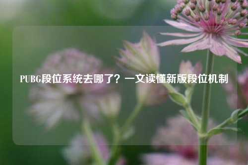 PUBG段位系统去哪了？一文读懂新版段位机制