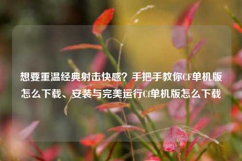 想要重温经典射击快感?手把手教你CF单机版怎么下载、安装与完美运行Cf单机版怎么下载