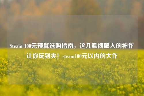 Steam 100元预算选购指南,这几款闭眼入的神作让你玩到爽!steam100元以内的大作