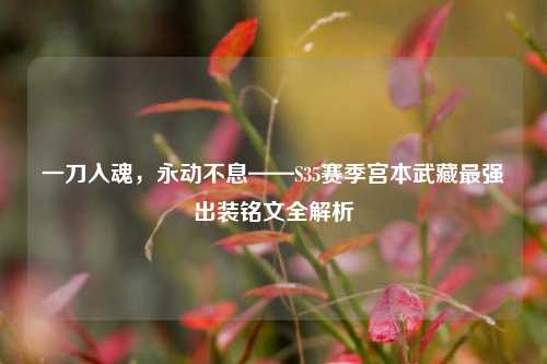 一刀入魂，永动不息——S35赛季宫本武藏最强出装铭文全解析