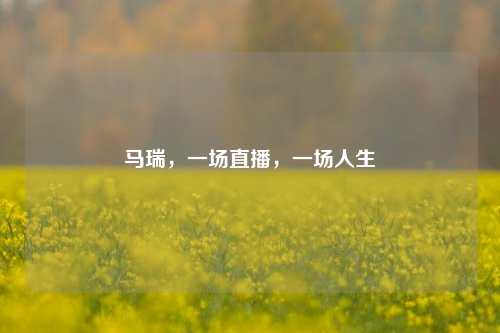 马瑞，一场直播，一场人生