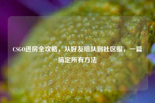 CSGO进房全攻略，从好友组队到社区服，一篇搞定所有方法