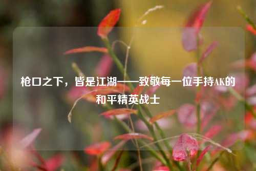 枪口之下，皆是江湖——致敬每一位手持AK的和平精英战士