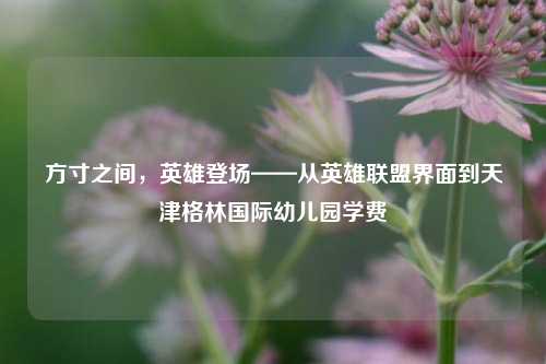 方寸之间，英雄登场——从英雄联盟界面到天津格林国际幼儿园学费