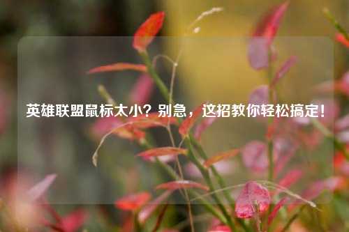 英雄联盟鼠标太小？别急，这招教你轻松搞定！