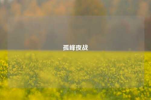 孤峰夜战