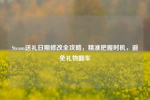 Steam送礼日期修改全攻略,精准把握时机,避免礼物翻车