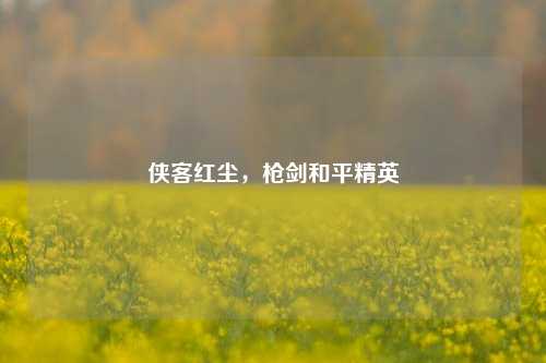 侠客红尘，枪剑和平精英