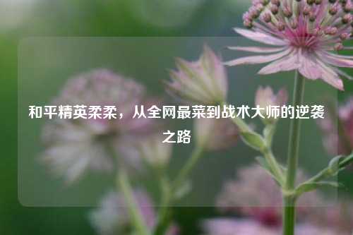 和平精英柔柔，从全网最菜到战术大师的逆袭之路
